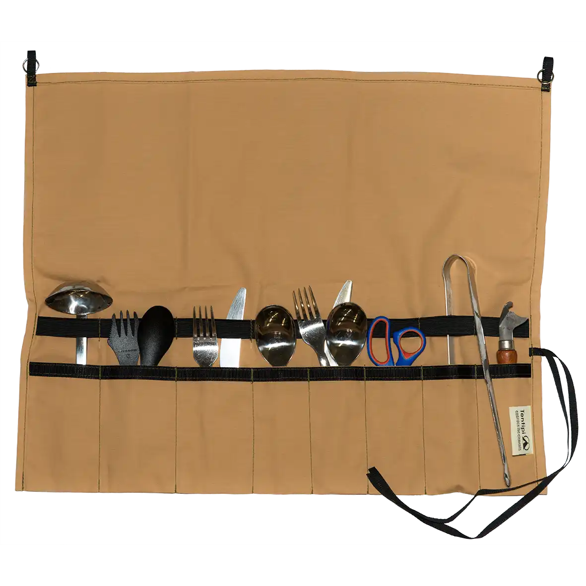 Hermelin off cut material utensil holder canvas tent accessory