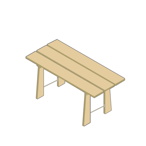 Illustration new foldable wooden tables from Tentipi