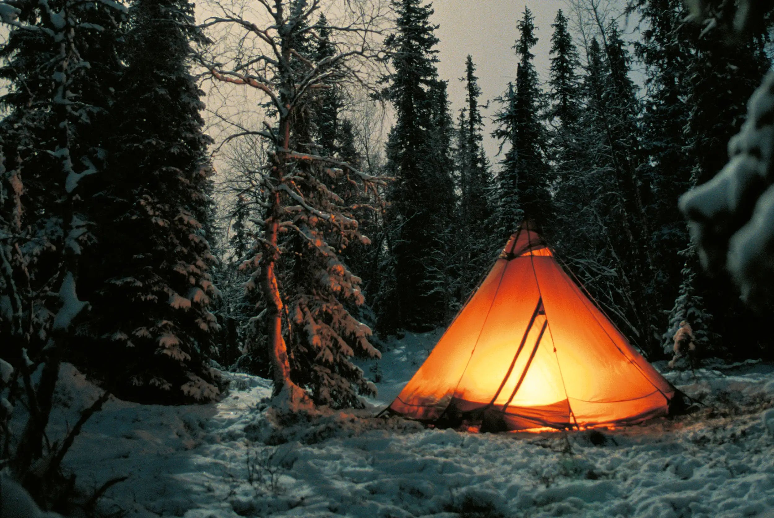 Hot tent camping with a stove