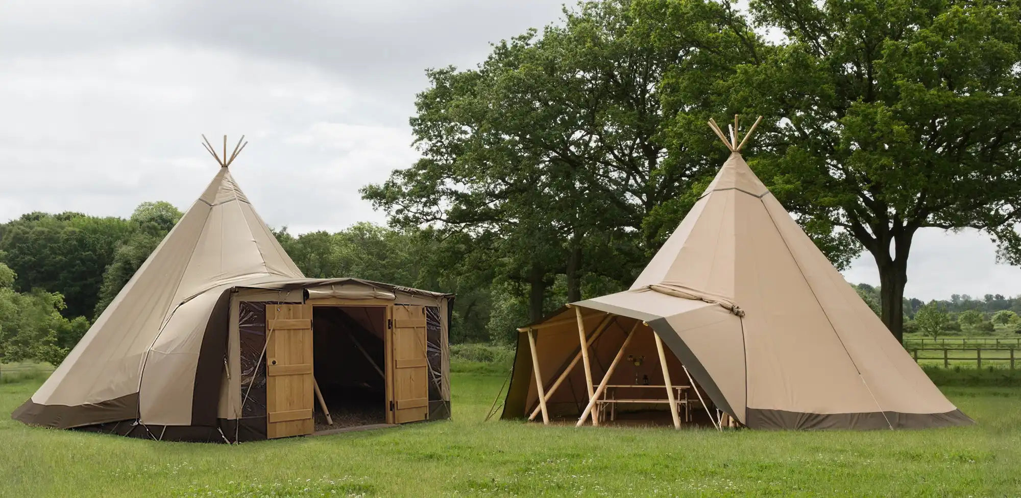 This covered entrance canvas event tents