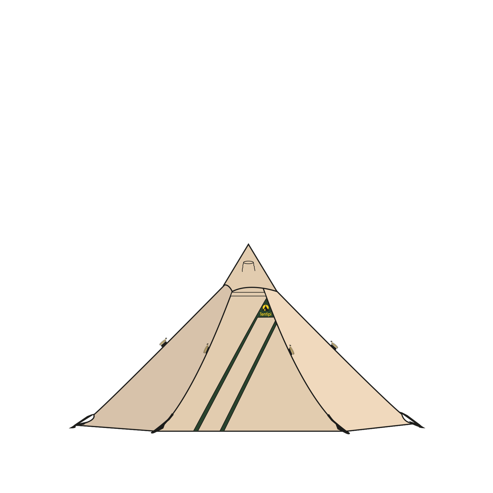 Olivin 2 cp Adventure camping cotton polyester canvas tent Nordic tipi from Tentipi