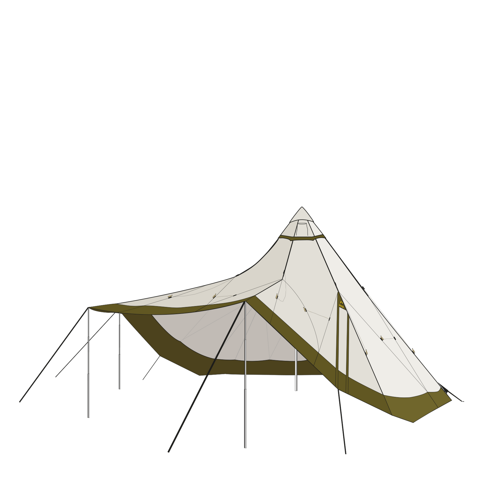Safirflex 15 eco canvas Adventure camping tent eco hemp cotton recycled material from Tentipi