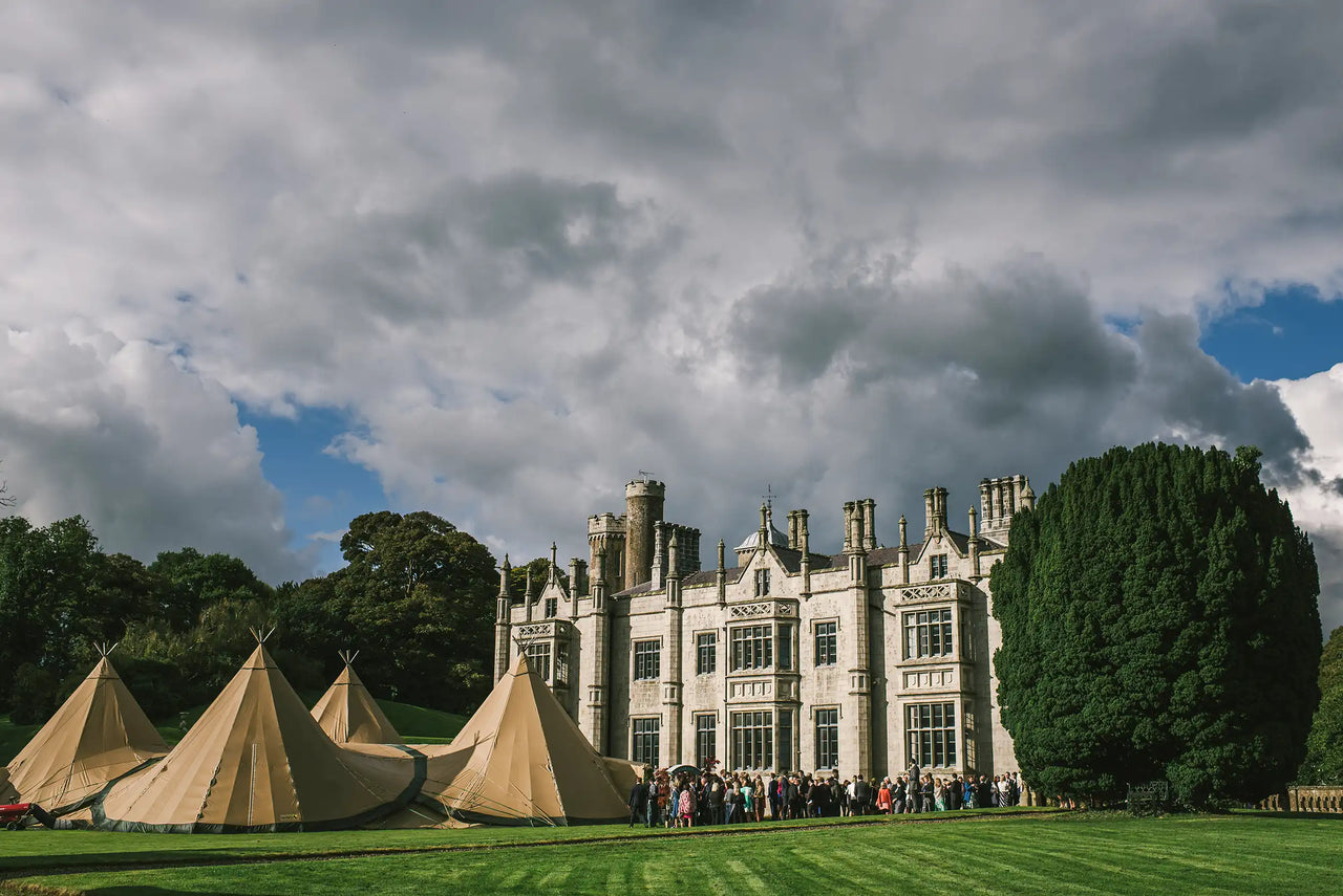 Tentipi Stratus 72 linked together for giant tents