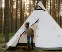 Characters Eco camping icon
