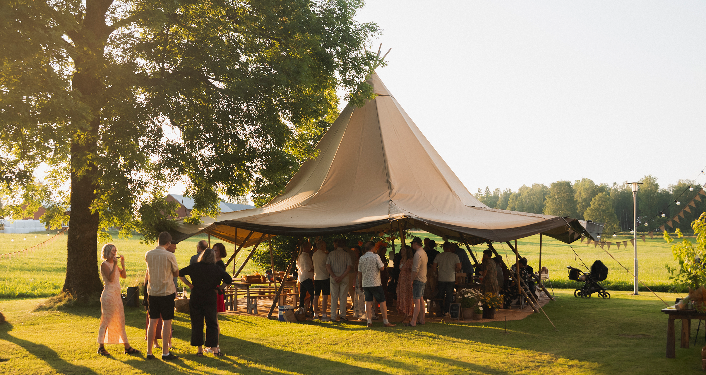 wedding party canvas event tent