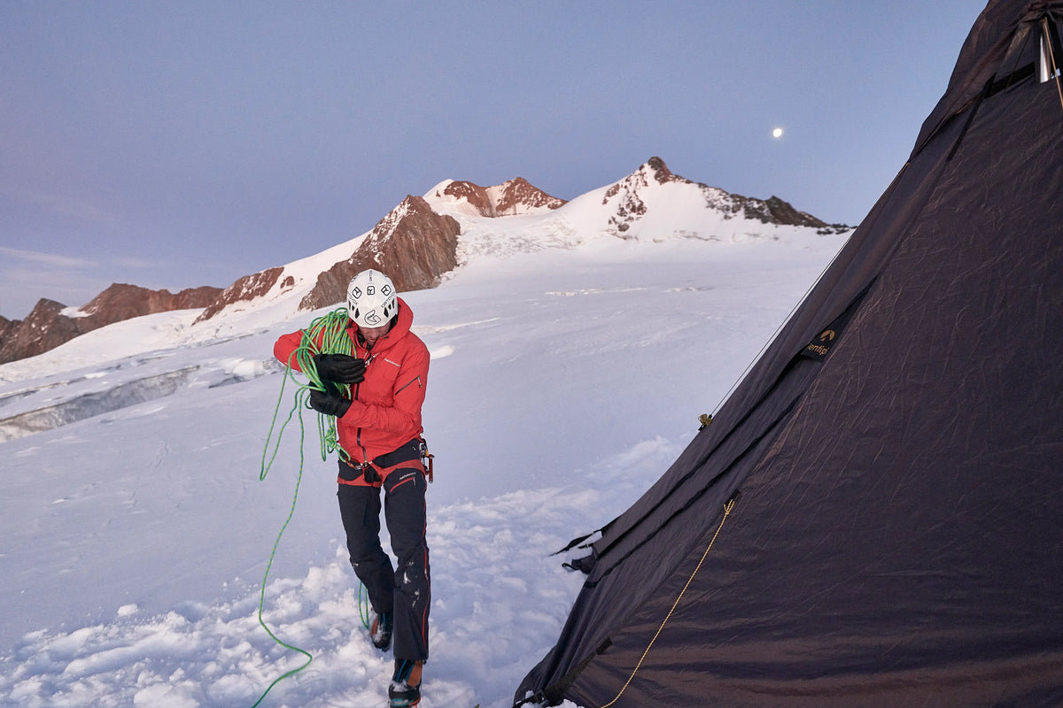 Mike Fuchs Wildspitze ice climbing lightweight tent Onyx Nordic tipi Tentipi