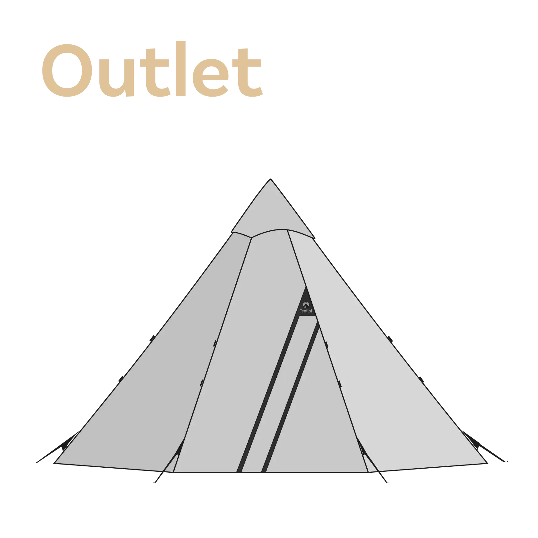 Illustration Onyx 7 cp Tentipi Nordic tipi canvas tent size 7 person