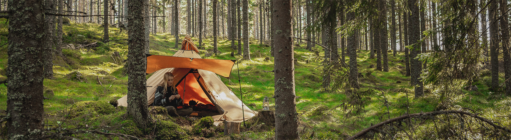 How to choose lightweight or cotton/polyester in your Nordic tipi if you are alone