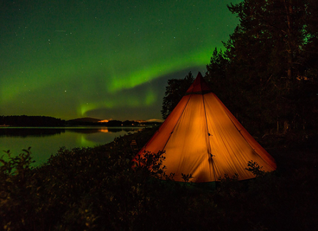 aurora borealis light night Lena Bjelfman blog Tentipi